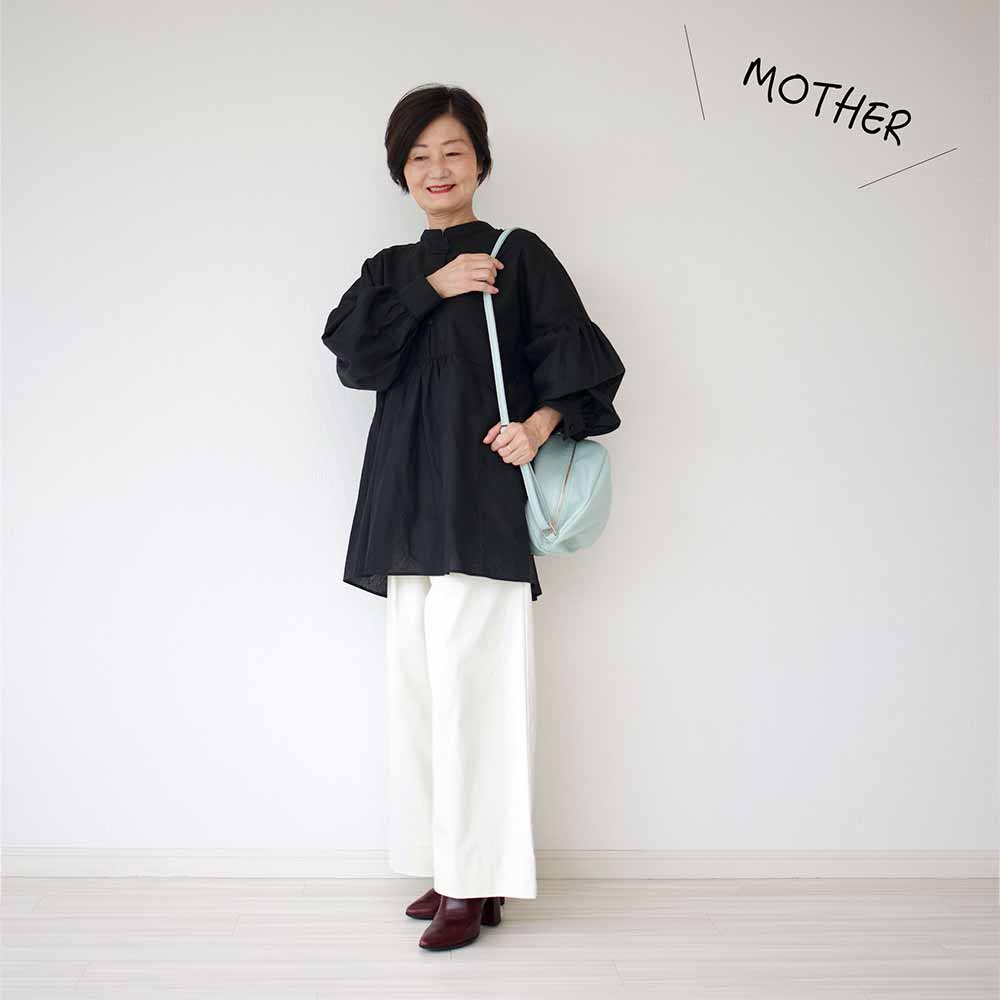 秋ブラウス パーカーで親子コーデ もりのがっこう