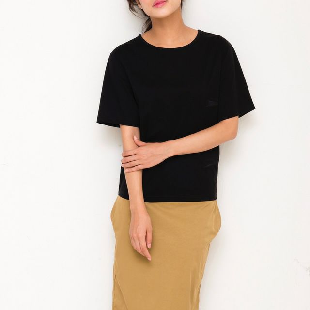 もりのがっこう 滑らかコットンおとなのTシャツ ブラック
