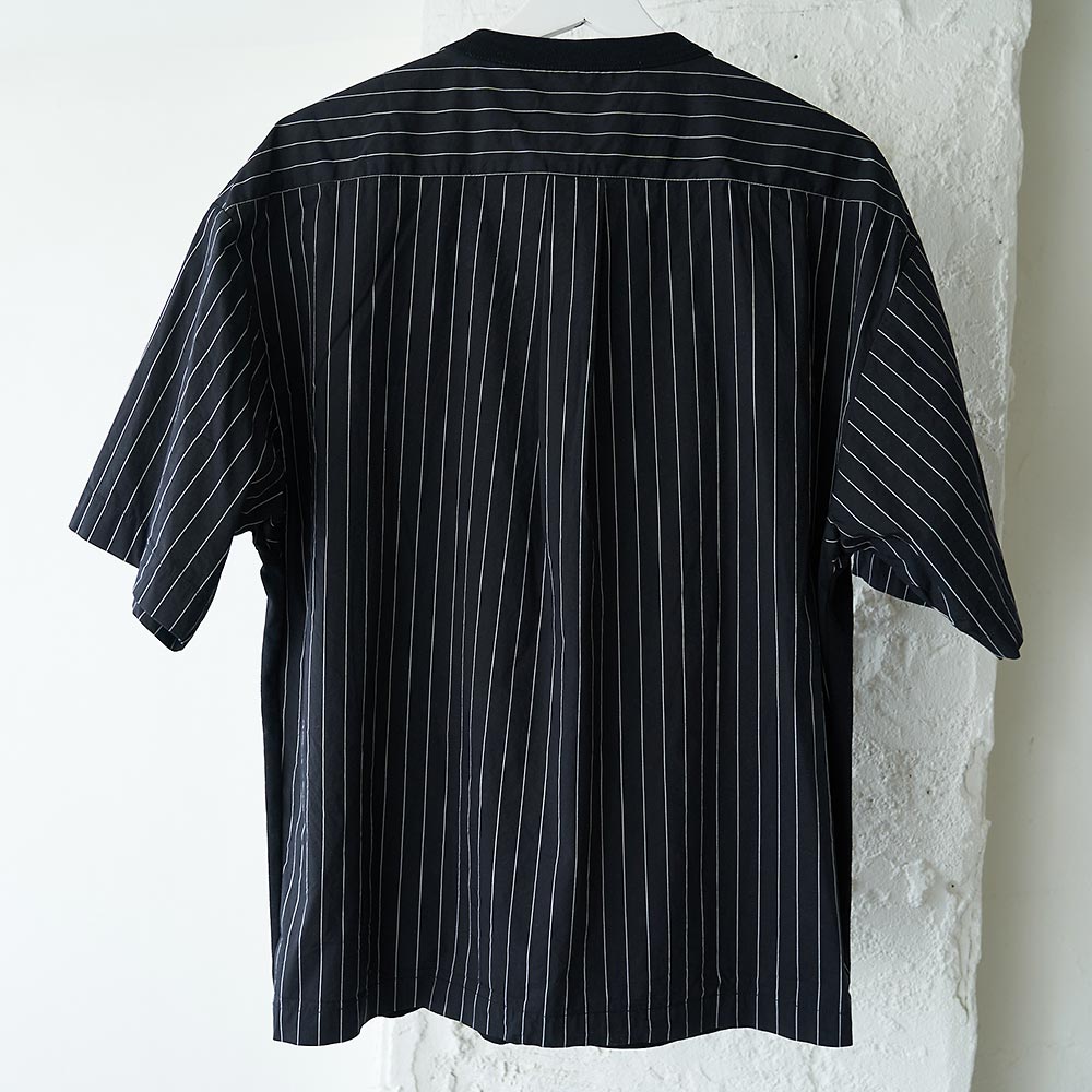 メンズTシャツ ストライプ 40代男性 大人もりのがっこう 黒 ブラック