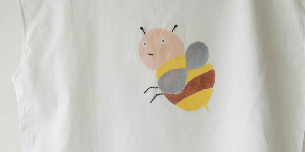蜜蜂 もりのがっこう手描き染めブラウス