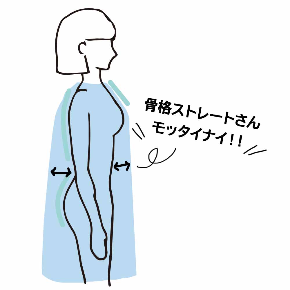 骨格ストレートさんお悩みワンピース骨スト